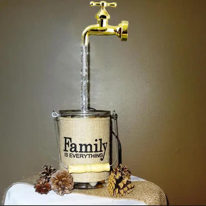 Fontaine flottante avec bec coulant invisible arrosoir robinet d'art de cour design élégant pour jardin patio cadeau occasionnelle