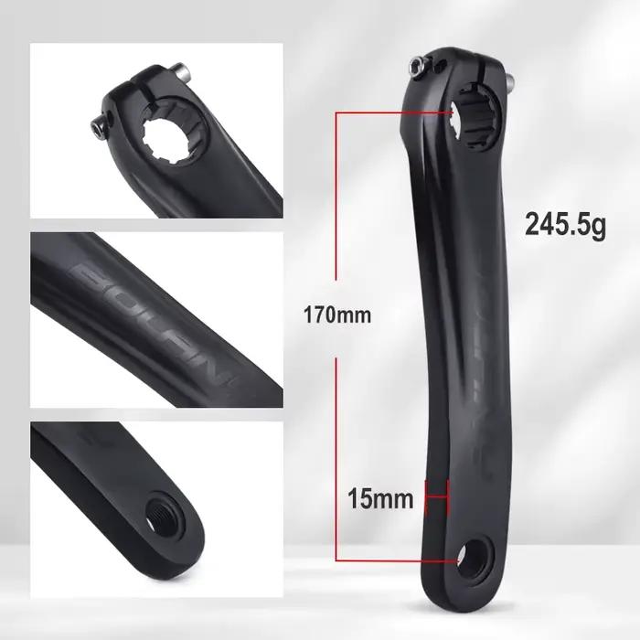 BOLANY Pédalier Intégré pour Vélo Plateau 104BCD Pédalier pour VTT Alliage d'Aluminium BB68 170mm 32