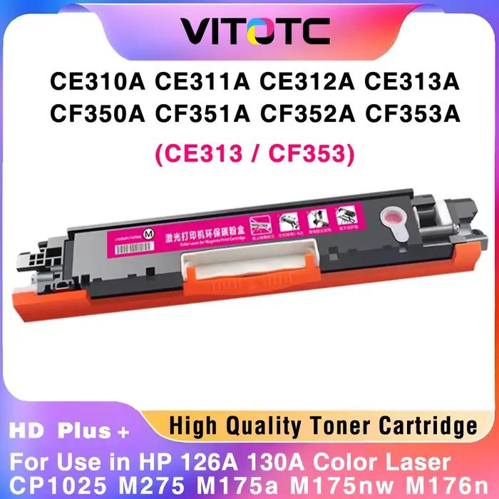 Cartouche de Toner 126A 130A CE310A CF350A, Compatible avec imprimante HP Color LaserJet CP1025 M275 M175a M175nw M176n MFP