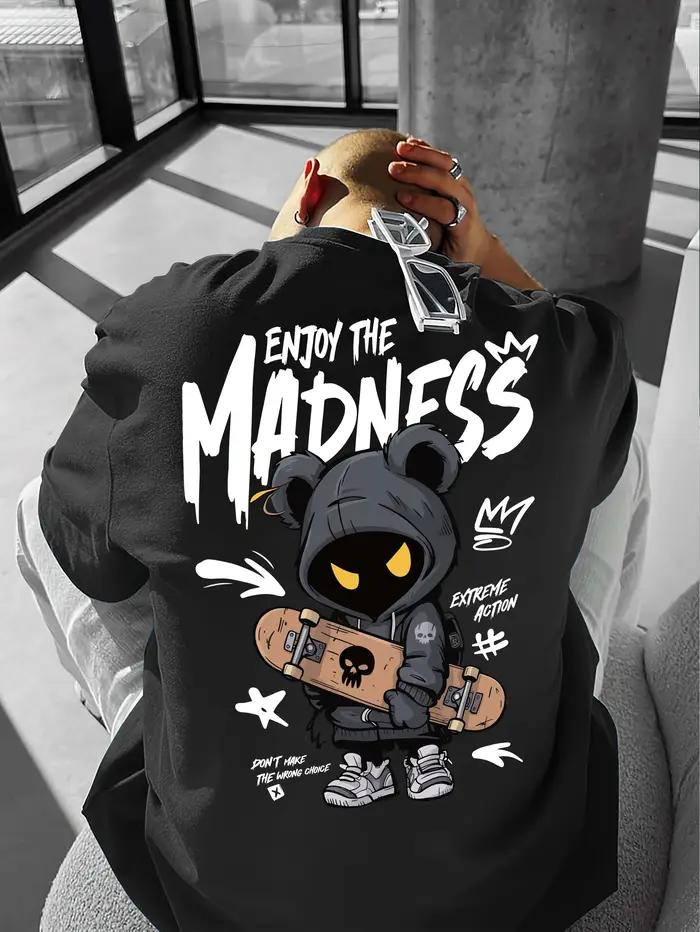 Nouveau T-shirt col rond homme imprimé dessins animés léger et respirant pour homme occasions spéciales