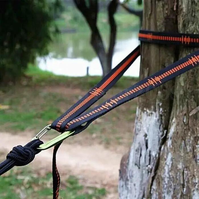 Sangles de hamac 2 pièces, sangles en Polyester renforcé spécial, sangles de hamac barbelées à haute