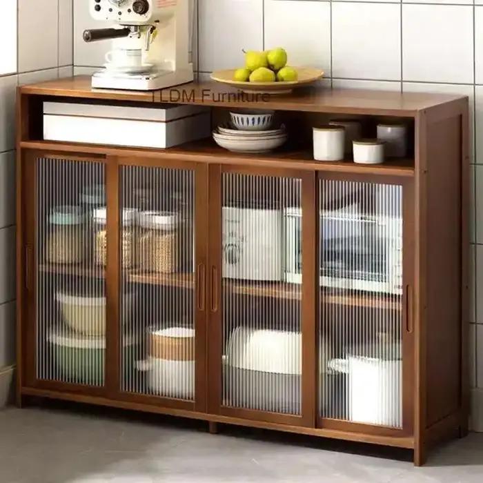 Armoire de cuisine minimaliste moderne pour la maison, buffet à portes coulissantes bidirectionnelle