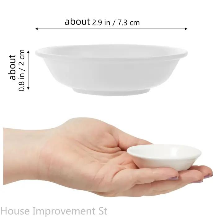 Plats à sauce, bols à tremper, mini assiettes à apéritif, petits bols en plastique PP pour usage quotidien et occasions spéciales