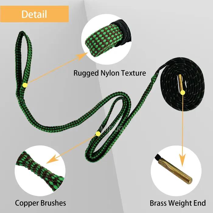 MIDUG 12 GA Kit de nettoyage de pistolet alésage de fusil propre serpent baril