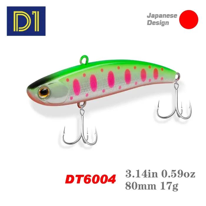 D1 VIB leurres de pêche 60/70/80mm longue coulée hochet appât dur coulant artificiel Vibration appât