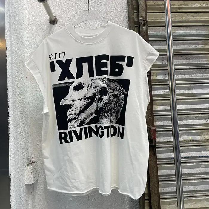 2026 été surdimensionné RRR-123 manches découpées T-Shirt hommes femmes graphiques imprimer