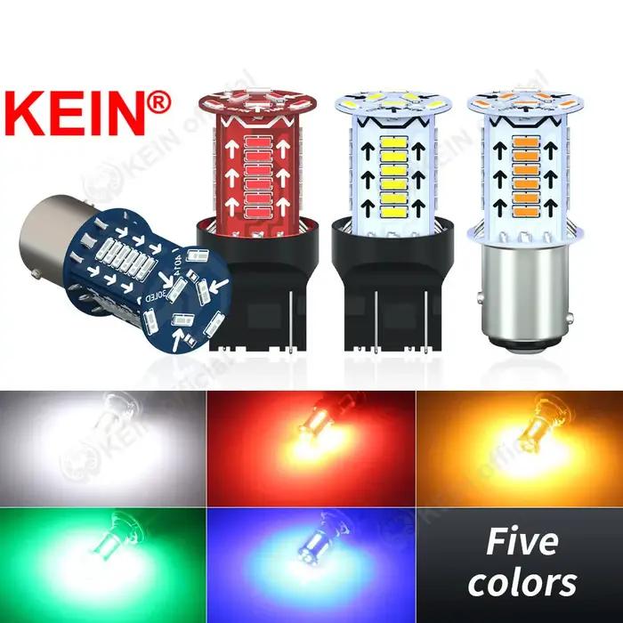 KEIN – feu Stop Flash 1157 ampoule Led stroboscopique P21W P21/5W 1156 BA15S BAY15D T20 7440 7443, f