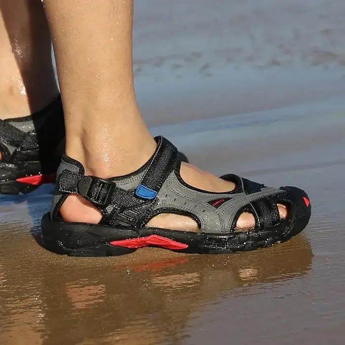 HUMTTO Chaussures d'été pour hommes Randonnée en plein air Sandales Respirant Eau Plage Hommes Sanda