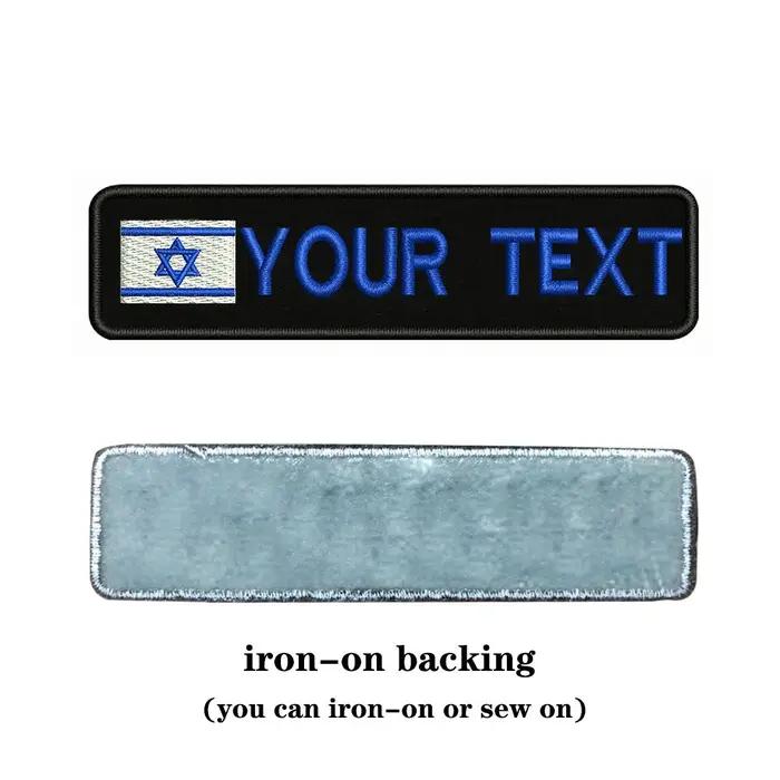 Kalel Feel-Écusson brodé avec nom et texte personnalisés, badge rayé, fer sur ou patchs, 10x2,5 cm