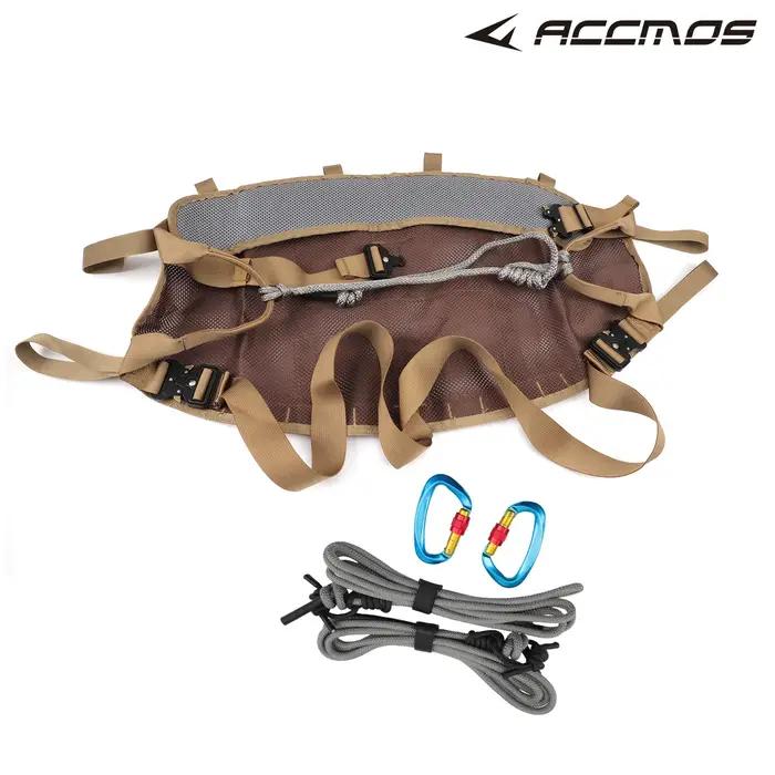 Kit de chasse pour selle d'arbre avec mousquetons et corde de grimpeur, remplacement portable et res