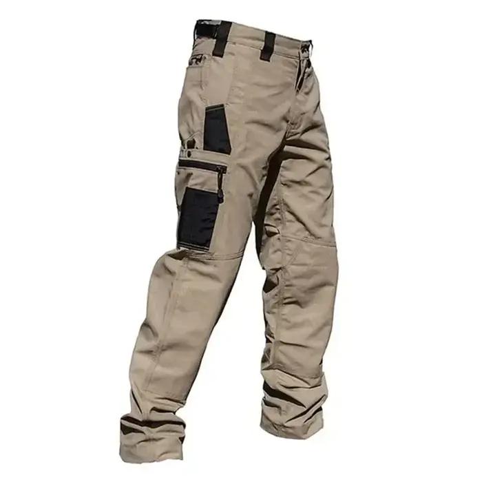 Pantalon travail chasse résistant multi-poches droit cargo outdoor printemps automne casual
