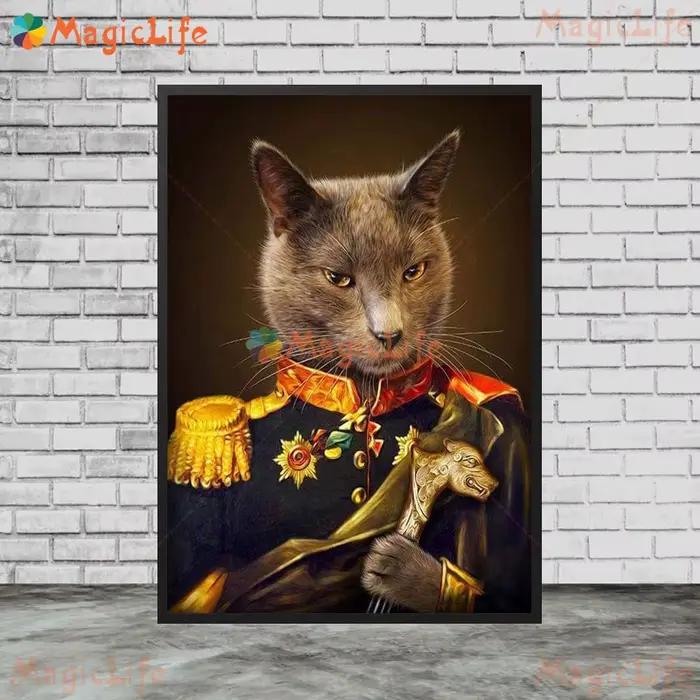 Art mural d'animaux de compagnie impression sur toile moderne sans cadre pour décoration intérieure cadeau occassionnels spéciales