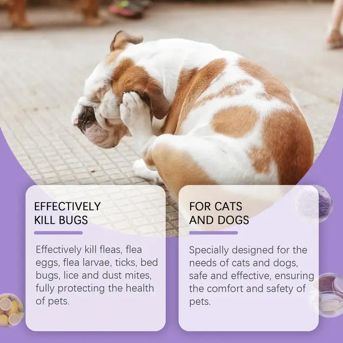 Yegbong Spray Répulsif Anti-Puces et Tiques pour Animaux de Compagnie