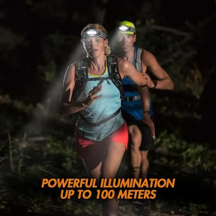 Lampe frontale Led Ultra lumineuse, Rechargeable par Usb, lampe frontale blanche, rouge et bleue, ét