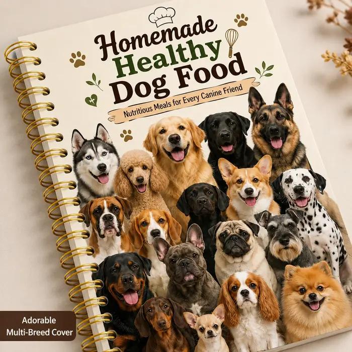 Carnet de recettes de nourriture pour chiens fait maison