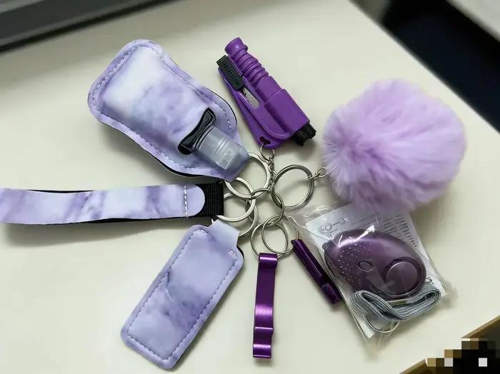 Ensemble complet de porte-clés de sécurité pour la défense personnelle