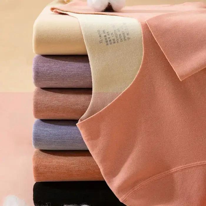 Ensemble de sous-vêtements thermiques pour femmes premieres couches de base calecons longs doubles en polaire pour hiver par temps froid occasions speciales