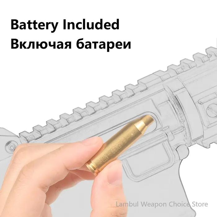12GA 20GA.308.223 5.45x39 7.62x39 9x19mm.338 jauge Laser rouge alésage Sighter formation balle Boresighter calibre de cartouche CAL