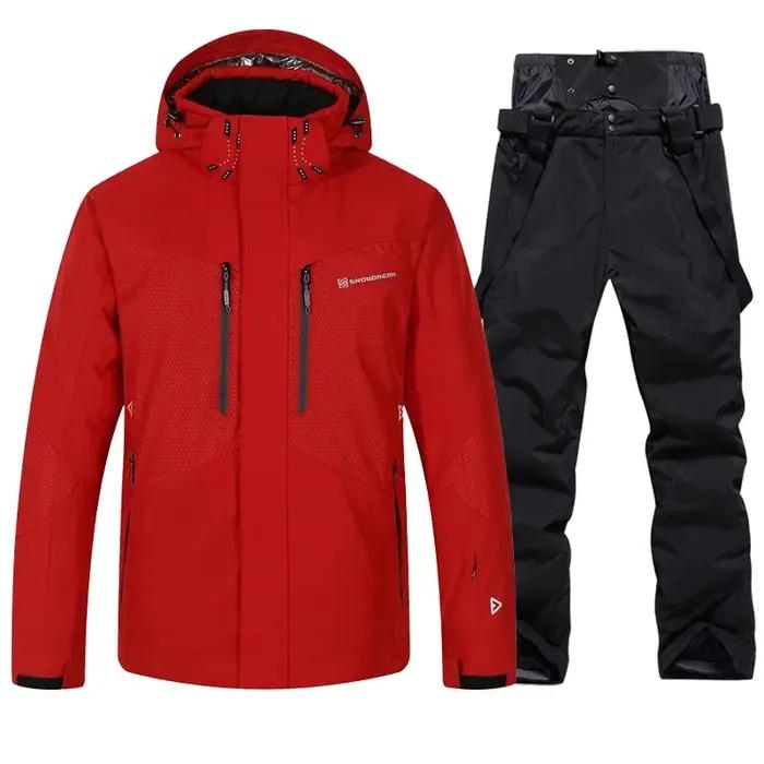Veste et pantalon de ski thermique pour homme coupe-vent imperméable polyester ajustement parfait pour hommes sports hiver neige descentes occasions spéciales