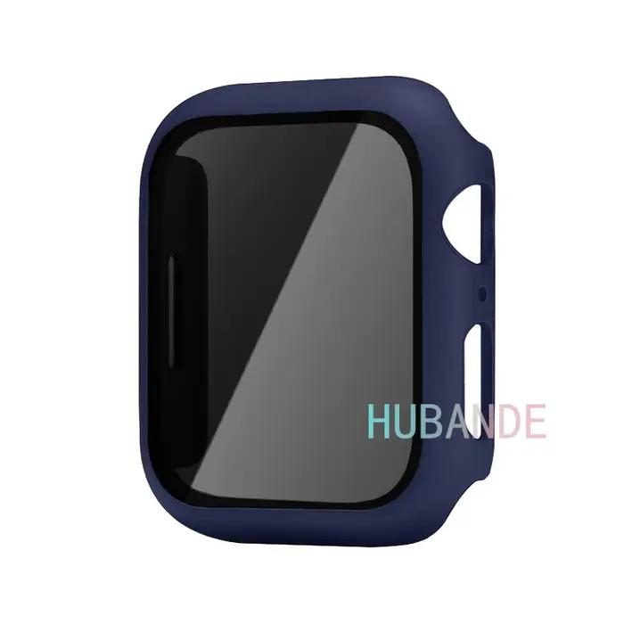 Verre trempé + coque pour Apple Watch 11 10 9 8 7 6 SE 5 - protection écran iWatch 44mm 40mm 41mm 45mm 49mm