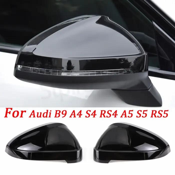 Couvercles de rétroviseurs argentés mats de qualité supérieure, pour Audi A4 B9 8W S4 RS4 A5 S5 RS5