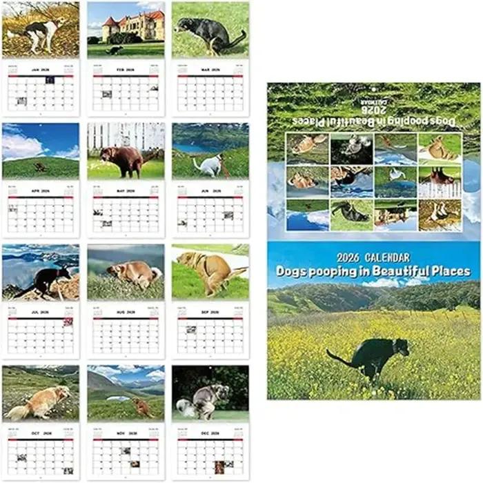 Calendrier pour chiens qui font la merde 2026