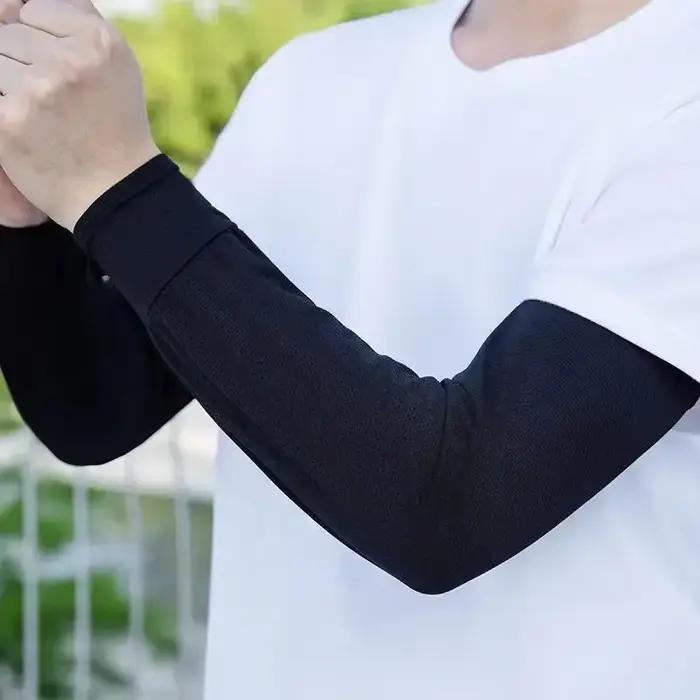 Manchons de protection solaire amples en soie glacée pour hommes