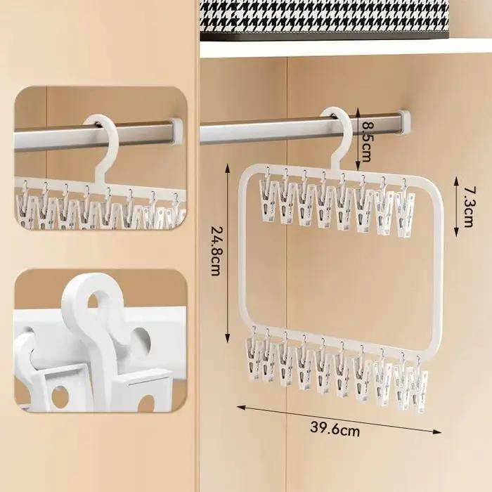 Séchoir à linge détachable polyvalent pour sous-vêtements, serviettes, chaussettes – Grande capacité