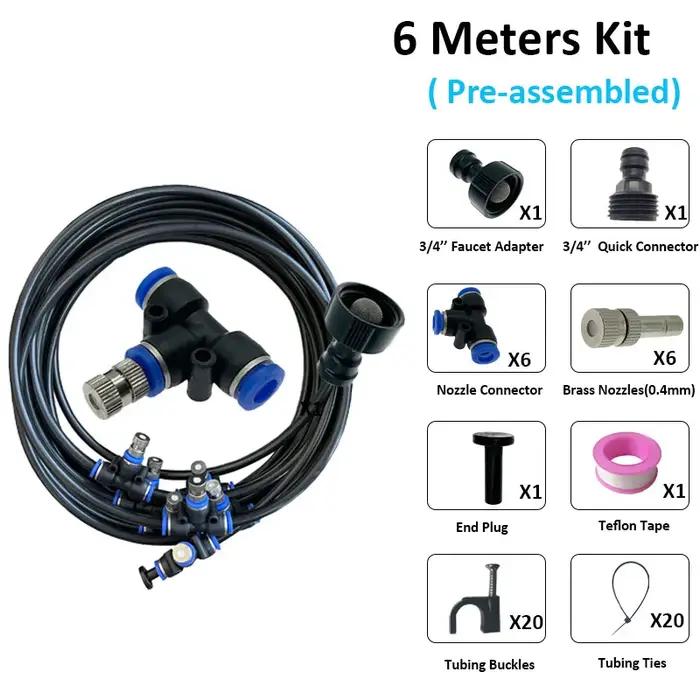 Kit de système de refroidissement par brumisation extérieur pour terrasse