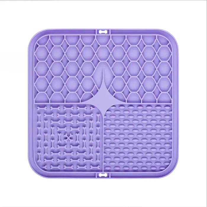 Tapis à lécher pour chien pour le bain et le toilettage