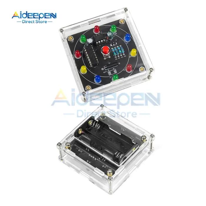 Kit de Bricolage Roue Porte-Bonheur Électronique Pièces Amples Lumière Fluide LED Assemblage Amusant Occasions Spéciales