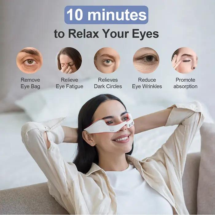 Masseur oculaire à lumière rouge pour soulager la fatigue oculaire et réduire les rides pour usage quotidien et occasions spéciales