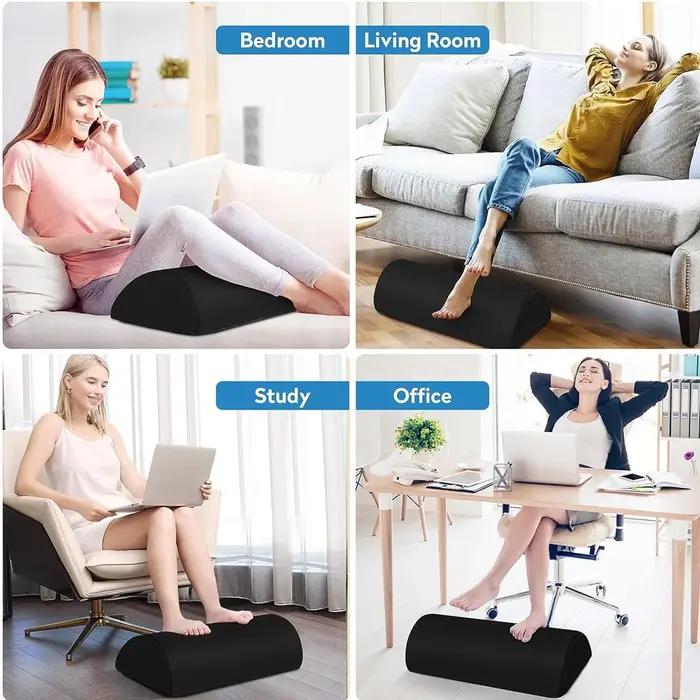 Tabouret de pied de bureau en mousse à mémoire de forme, 1 pièce, repose-pieds sous le bureau, oreil