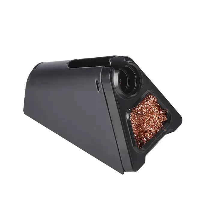 Support de fer à souder en alliage d'aluminium avec boule de cuivre pour nettoyage de pointe de soudure sécurité et protection espace de travail professionnel artisan bricolage électronique