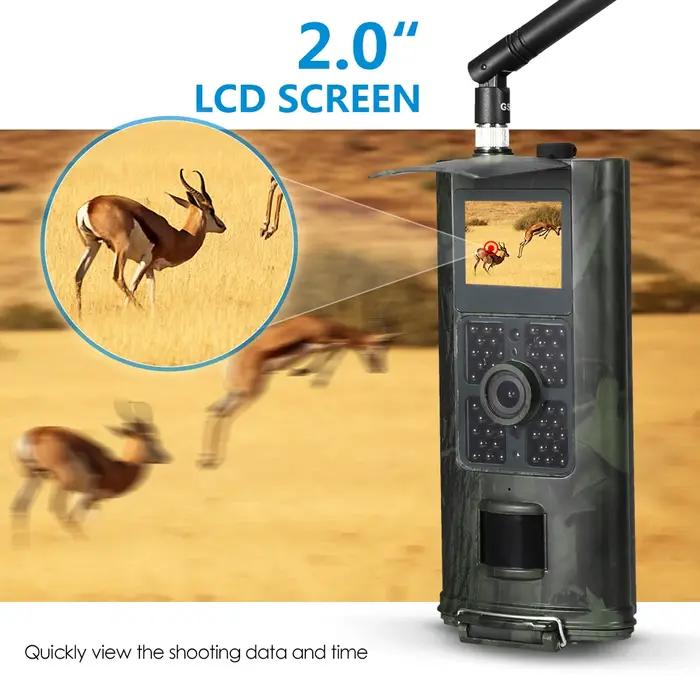 Caméra de chasse pour la faune sauvage avec MMS SMS 2G SMTP Cellulaire Mobile Photo Sans Fil Vision Nocturne Suivi HC700M