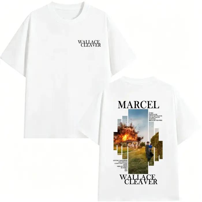 T-shirt homme rapper Wallace Cleaver vintage à motifs imprimés pour hommes décontractés et modernes occassions spéciales