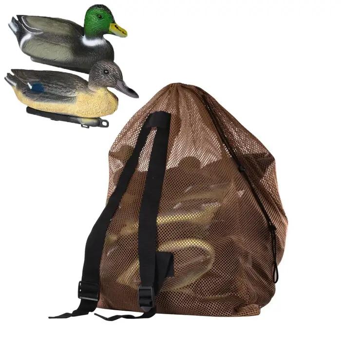 Sac filet nylon transport leurres canards pigeons oies volaille grande capacité sangle ajustable