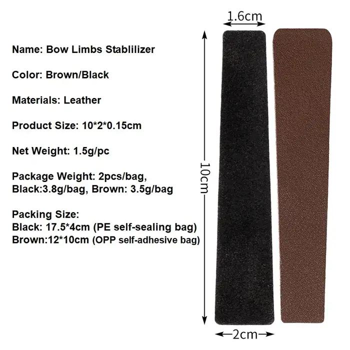 2 pièces tir à l'arc arc classique membres stabilisateur amortissement corde d'arc amortisseur silencieux tampons bande couverture accessoire de chasse