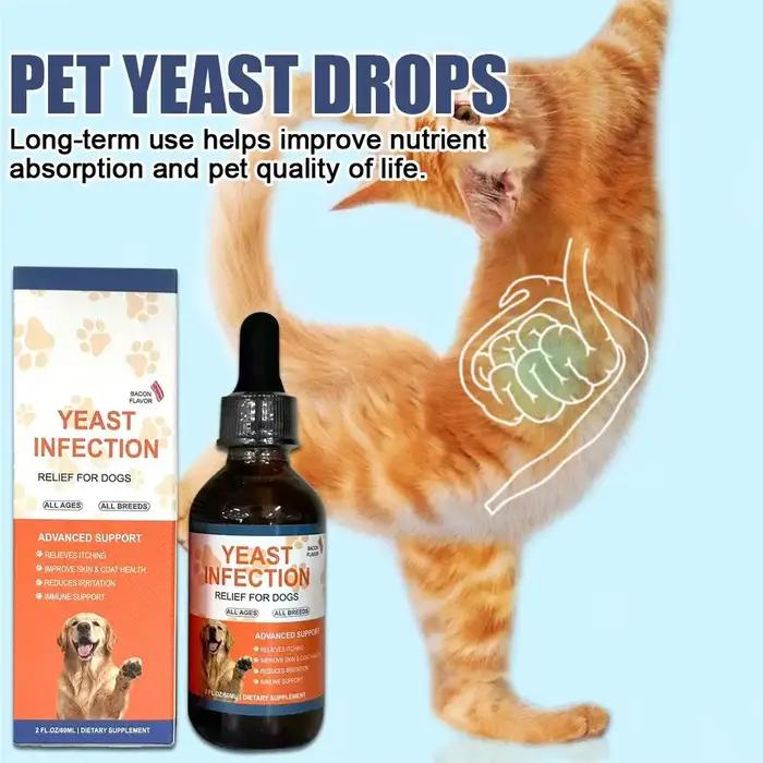 Gouttes de levure pour animaux de compagnie 60 ml pour la santé digestive