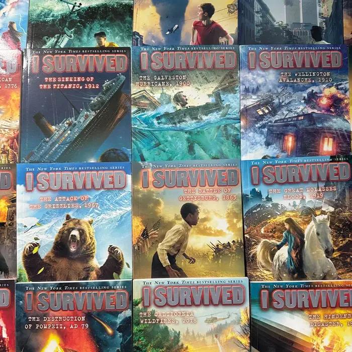 22 livres/ensemble j'ai survécu livres de lecture anglais histoire des catastrophes survie roman Guide d'évasion