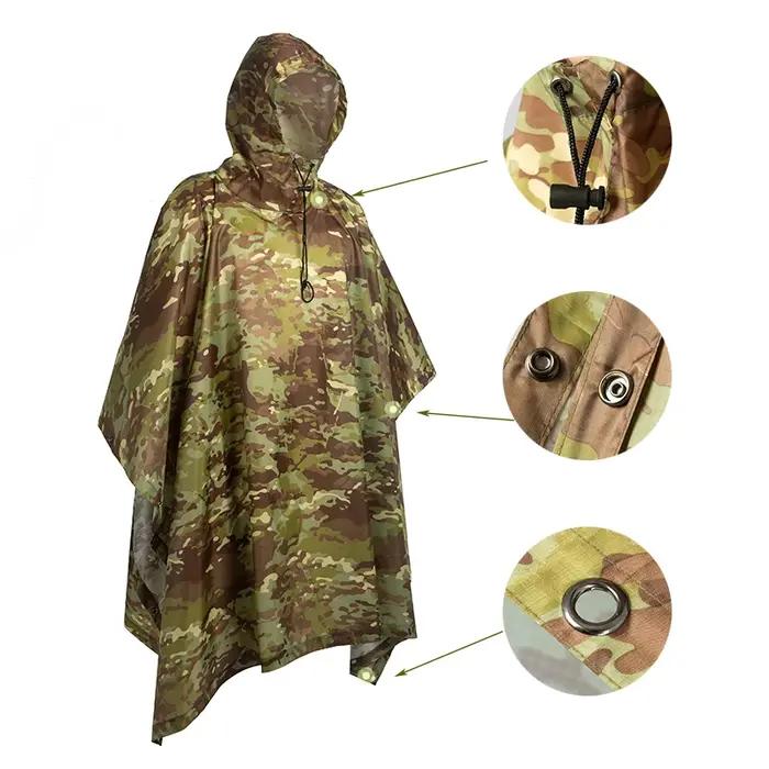 Accessoires guerre combinaison tactique pluie militaire imperméable Poncho armée parapluie équipement Ghillie observation des oiseaux en plein air maison chasse