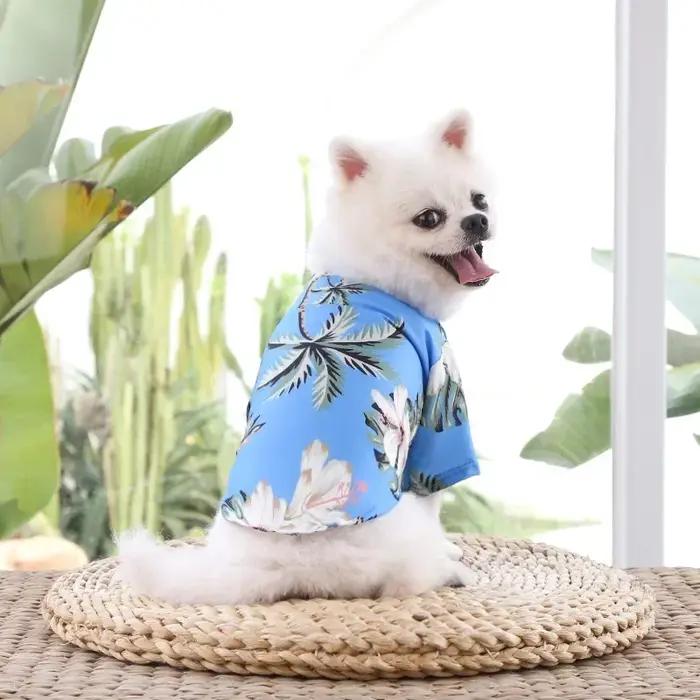 Chemise de plage hawaïenne en forme d'ananas pour chiens de petite à moyenne taille