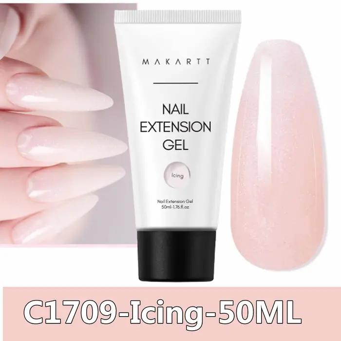 Gel d'extension d'ongles Makartt Poly 50ML Rose Transparent Blanc Bleu Gel Acrylique pour Ongles Design Tendance Nail