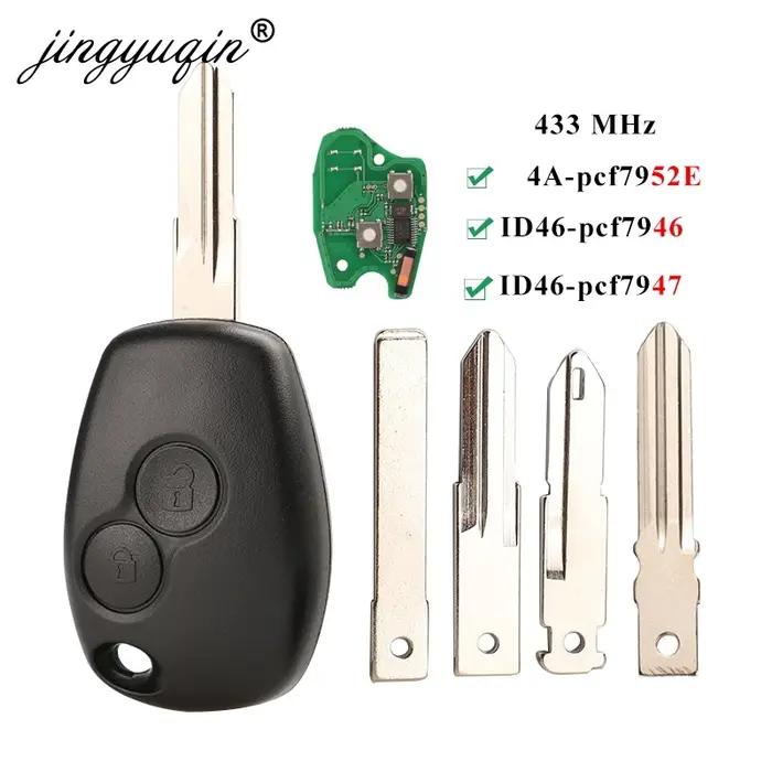 Jingyuqin 2BTN clé à distance pour Renault Duster Modus Clio 3 Twingo DACIA Logan Sandero Kangoo 433