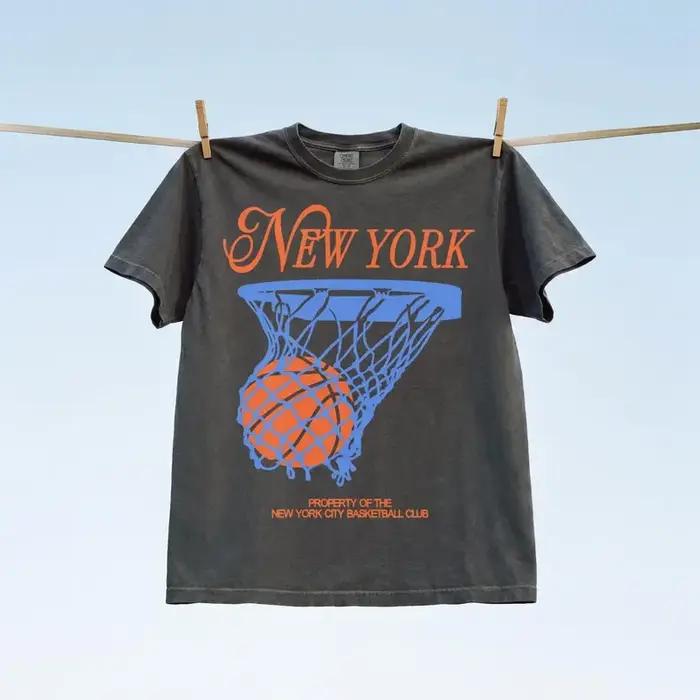 T-shirt de basketball New York pour hommes et femmes