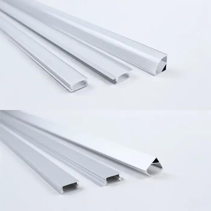 Profilé en aluminium LED, 0.5 m/pièce, coin en forme de U/V/W pour barre de bande LED 5050 2835, sup
