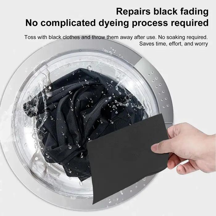 Feuille de restauration de couleur pour vêtements noirs T-shirts en coton et lin tableau à linge pour machine à laver occaions spéciales maintenir l'apparence des tenues noires