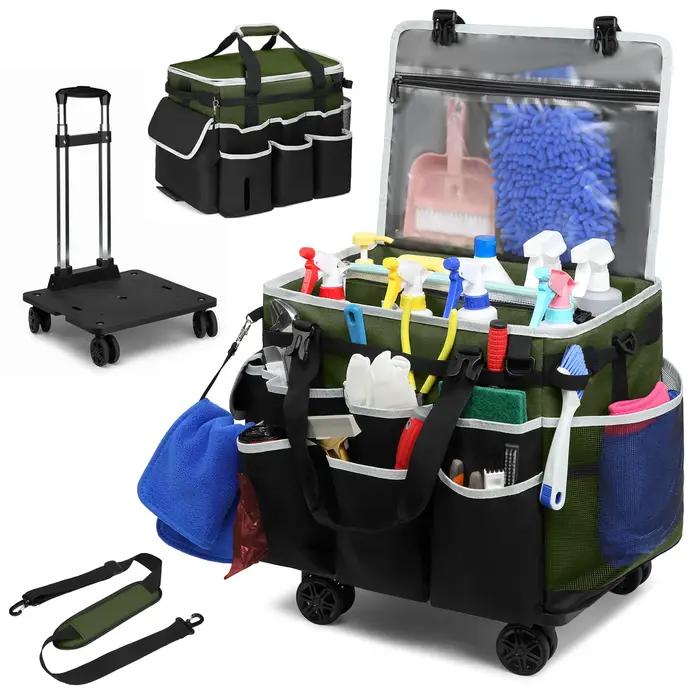 Sac de caddie de nettoyage roulant