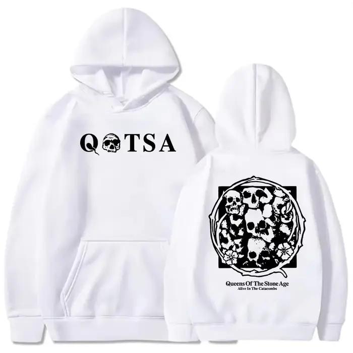 Vivant dans les cathacombes sweats à capuche reine de la pierre âge QOTSA bande sweat à manches long