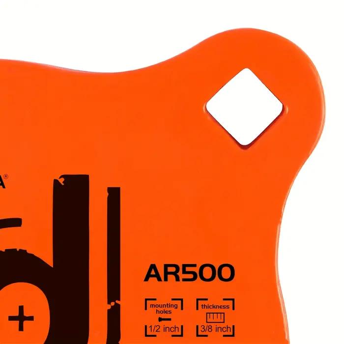 Cible de tir en acier AR500 avec revêtement haute visibilité - Ensemble d'accessoires en option pour l'entraînement en extérieur et la chasse